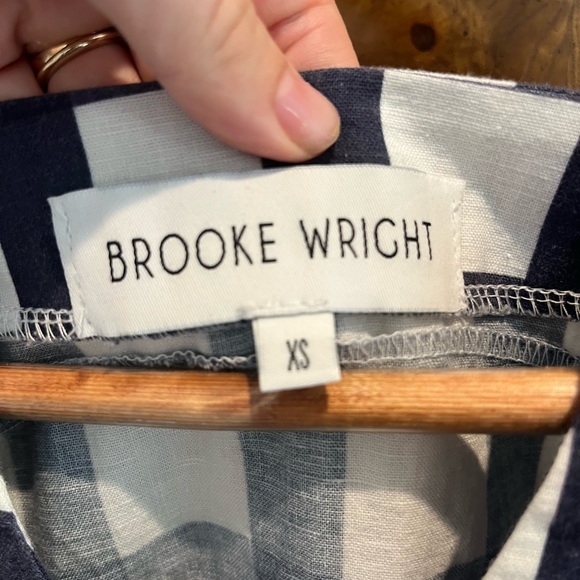 Plaid Linen Mini Dress by Brooke Wright - Picture 3 of 4